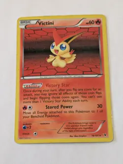 💥 Pokemon TCG Victini 14/101 Holo Rare Noble Victories B&W - Image 1