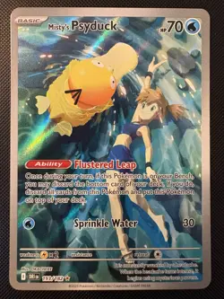 2025 Pokemon Destined Rivals Misty’s Psyduck IR 193/182 ILLUSTRATION RARE HOLO! - Image 1