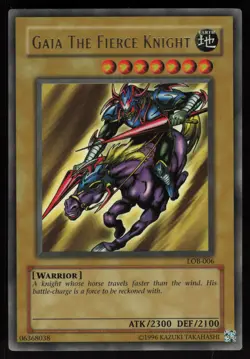 Gaia The Fierce Knight LOB-006 LOB The Legend of Blue Eyes White Dragon Yu-Gi-Oh - Image 1