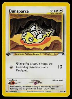 Pokemon Neo Discovery 54/75 Dunsparce 1st Edition Pokemon Card - Image 1