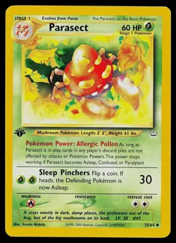 Pokemon Card Parasect 35/64 Neo Revelation 1st Edition - Image 1