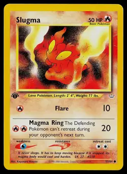 Pokemon Card Slugma 53/64 Neo Revelation 1st Edition - Image 1