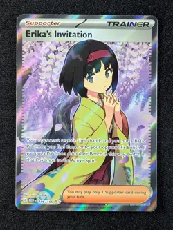2023 Pokemon ERIKA'S INVITATION 196/165 Pokemon Card 151 Super Rare Holo English - Image 1