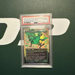 Magic MTG Traveling Chocobo Final Fantasy Neon Ink Green Foil #0551D PSA 10 - Image 1
