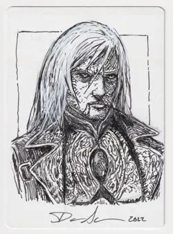 Signed Akroma's Memorial Proof Sketch LP Magic 2013 M13 Artist Dan Scott MTG AP! - Image 1