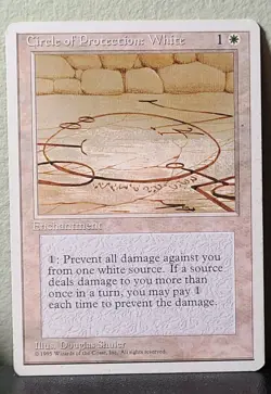 MTG 4th Edition - Circle Of Protection: White - LP - Image 1