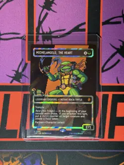 MTG: Teenage MNT | Michelangelo, the Heart | 0092 | Borderless Surge Foil Pixel - Image 3
