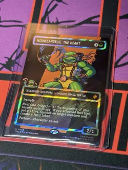 MTG: Teenage MNT | Michelangelo, the Heart | 0092 | Borderless Surge Foil Pixel - Image 4