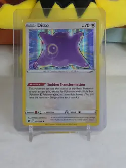 💥 Ditto - 107/159 - Pokemon TCG Crown Zenith (2023) - Holo Rare NM - Image 1