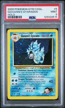2000 POKEMON GYM CHALLENGE HOLO #5 GIOVANNI'S GYARADOS PSA 9 - Image 1