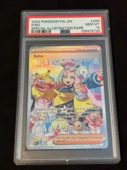 PSA 10 Iono SIR - 269 Paldea Evolved Pokemon Scarlet and Violet Graded Card - Image 1
