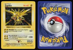 Zapdos 16/102 Shadowless Holo Rare Base Set Pokemon - Image 3