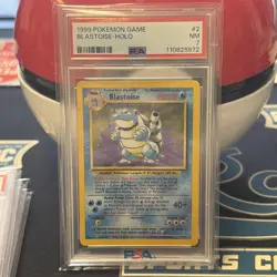 1999 Pokemon Base Set Blastoise Holo 2/102 PSA 7 NM - Image 1