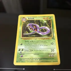Pokemon TCG Fossil Arbok #31/62 Uncommon Unlimited Vintage 1999 - Image 1