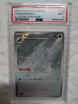 2024 Pokemon Stellar Crown Crabominable Illustration Rare #149 PSA 9 Mint - Image 1