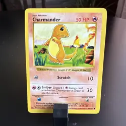 Charmander 046/102 Base Set (Shadowless) Regular Pokemon TCG - LP - Image 2