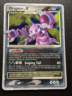 2009 Drapion LV.X 123/127 Platinum Holo Rare MP Pokemon - Image 1