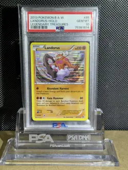 2013 POKEMON B & W Legendary Treasures LANDORUS HOLO 85/113 PSA 10 LOW POP 12 - Image 1