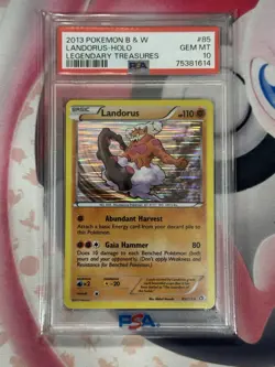 2013 POKEMON B & W Legendary Treasures LANDORUS HOLO 85/113 PSA 10 LOW POP 12 - Image 3