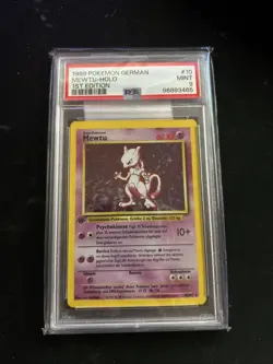 1999 Pokemon German Mewtwo 1st Edition #10 PSA MINT 9 RARE Mewtu - Image 1