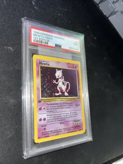 1999 Pokemon German Mewtwo 1st Edition #10 PSA MINT 9 RARE Mewtu - Image 3