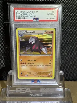 2011 POKEMON B & W EMERGING POWERS EXCADRILL HOLO 56/98 PSA 10 🔥LOW POP 6🔥 - Image 1