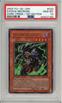 Exodia Necross DCR-020 1st Edition Ultra Rare Yugioh PSA 10 *183 - Image 1