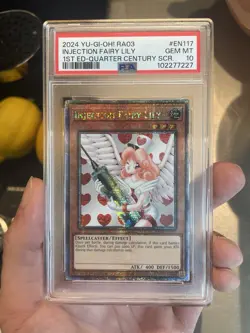 Yu-Gi-Oh! Injection Fairy Lily (Quarter Century Secret Rare) RA03-EN117 PSA 10 - Image 1
