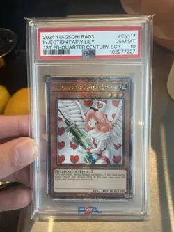 Yu-Gi-Oh! Injection Fairy Lily (Quarter Century Secret Rare) RA03-EN117 PSA 10 - Image 3