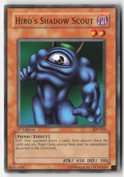 Yugioh - Hiro's Shadow Scout SDP-019 1st Edition - Starter Deck: Pegasus - Image 1