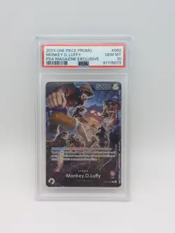 Monkey D. Luffy PSA 10 One Piece Magazine Exclusive Promo OP05-060 2024 - Image 1
