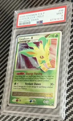 2008 Pokemon D&P Majestic Dawn # 99 Leafeon LV.X PSA 9 Card MINT Diamond & Pearl - Image 3