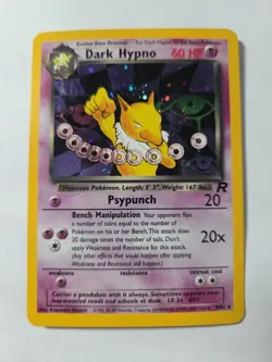 Pokemon Dark Hypno TCG Holo Rare Card 9/82 Unlimited Team Rocket - Image 1