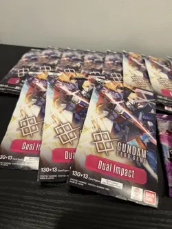 Gundam Card Game TCG: Steel Requiem 6 Sealed Packs + Dual Impact 12 Sealed Packs - Image 3