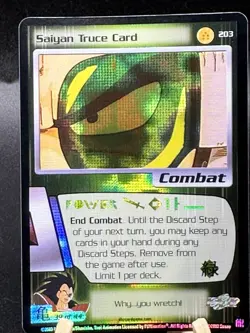 DBZ Score GKI Saiyan Truce Card #203 Vintage - Image 1