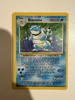 Pokemon TCG Blastoise Base Set Holo Unlimited Rare Card 2/102 - Image 1