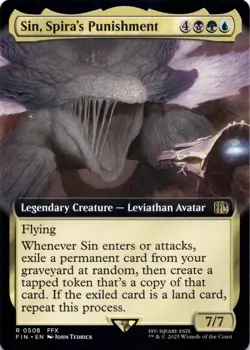 Sin, Spira's Punishment EXTENDED ART Final Fantasy Magic MTG NM - Image 1