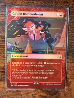 MTG Wilds of Eldraine: Enchanting Tales - Goblin Bombardment Foil Rare 43 - NM! - Image 1