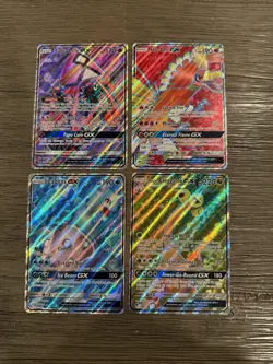 Pokemon TCG Sun & Moon GX Full Art Lot Of 4 Tapu Lele, Ho-Oh, Lapras, Exeggutor - Image 1
