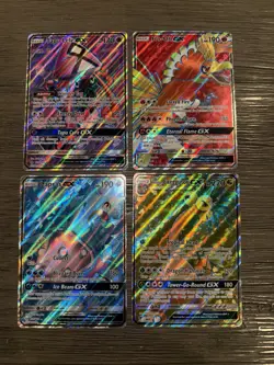Pokemon TCG Sun & Moon GX Full Art Lot Of 4 Tapu Lele, Ho-Oh, Lapras, Exeggutor - Image 2
