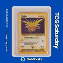 1999 POKEMON FOSSIL #15/62 ZAPDOS HOLO - Image 1