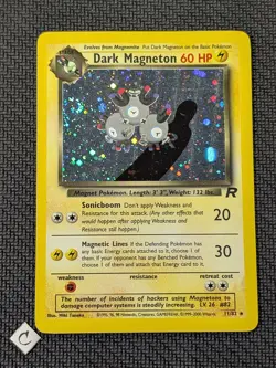 Dark Magneton 11/82 - Team Rocket Unlimited WOTC Pokemon TCG NM Swirl - Image 1
