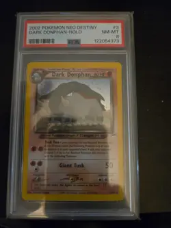 2002 POKEMON NEO DESTINY #3 DARK DONPHAN-HOLO PSA 8 - Image 1