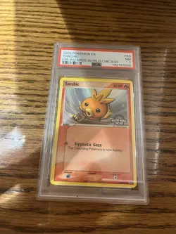 Pokemon TCG Torchic EM-Wizards World Chicago Promo 69/106 Holo 50 HP 2005 PSA 7 - Image 1