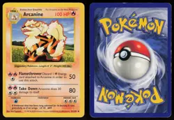 Arcanine 23/102 Uncommon Base Set Shadowless Pokemon - Image 3