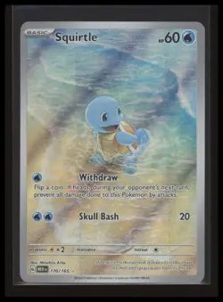 2023 Pokemon Scarlet and Violet Squirtle 170/165 Illustration Rare Holo - Image 1