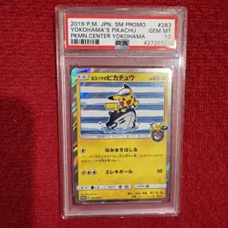 2018 PM JPN SM PROMO POKEMON YOKOHAMA’s PIKACHU PKMN CENTER #283 PSA 10 - Image 1