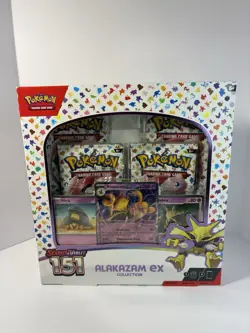 Pokemon TCG Scarlet and Violet - 151 Alakazam ex Collection Box - 4 Packs 820650855269 - Image 1