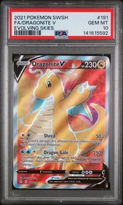 Dragonite V ⭐ 191/203 Evolving Skies 2021 Pokemon PSA 10 - Image 1