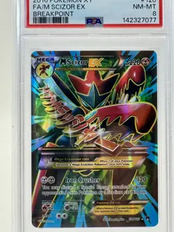 2016 Pokemon XY Mega M Scizor EX Breakpoint #120 PSA 8 - Image 3